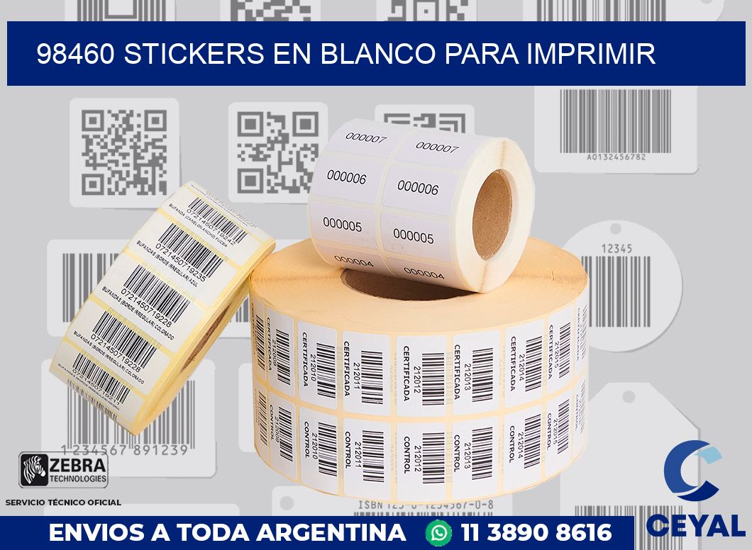 98460 STICKERS EN BLANCO PARA IMPRIMIR