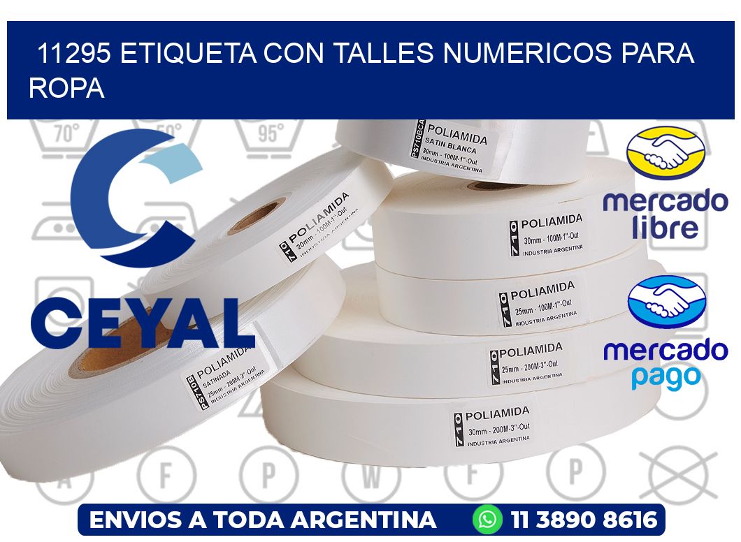 11295 ETIQUETA CON TALLES NUMERICOS PARA ROPA