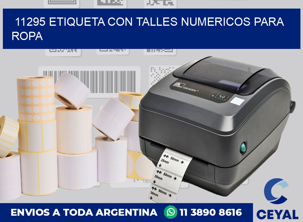 11295 ETIQUETA CON TALLES NUMERICOS PARA ROPA