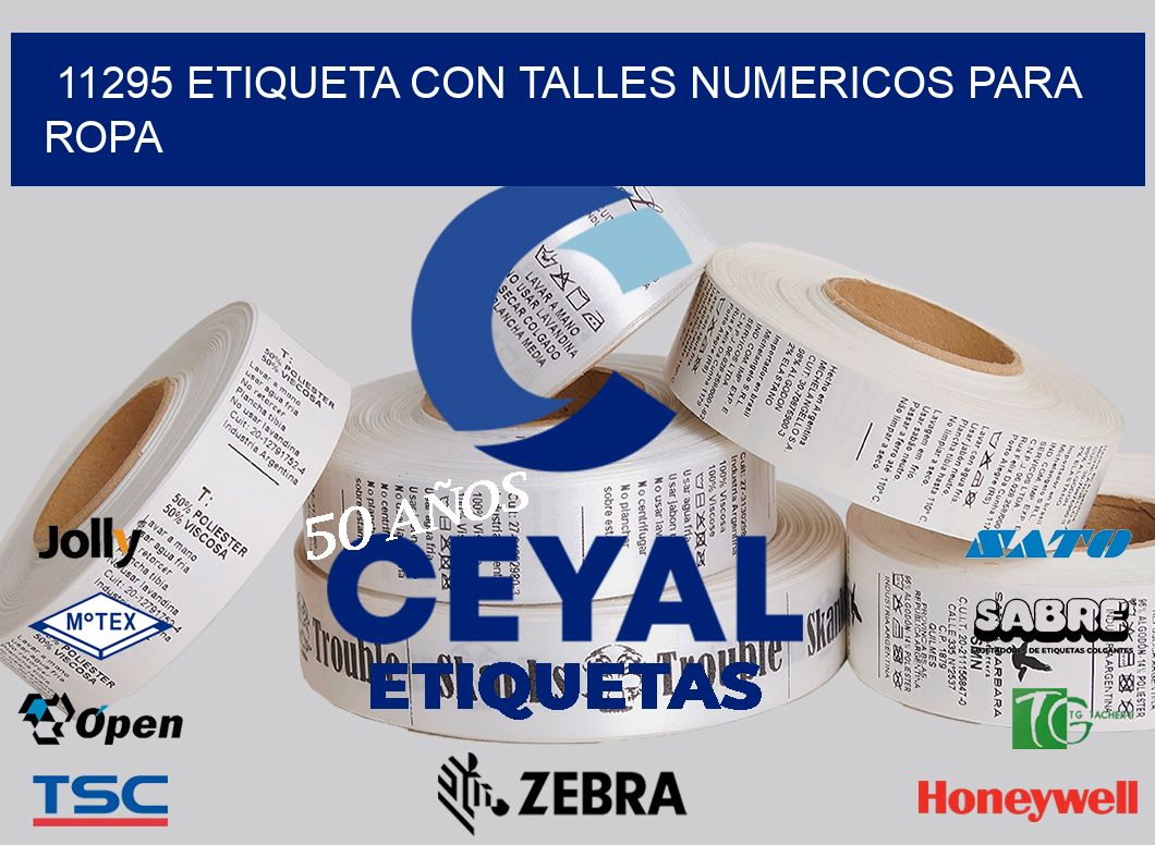 11295 ETIQUETA CON TALLES NUMERICOS PARA ROPA