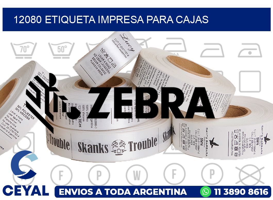12080 ETIQUETA IMPRESA PARA CAJAS