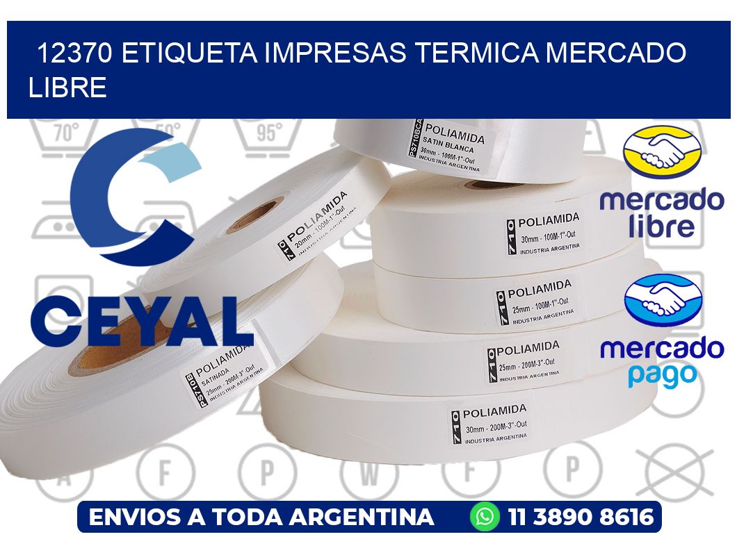 12370 ETIQUETA IMPRESAS TERMICA MERCADO LIBRE