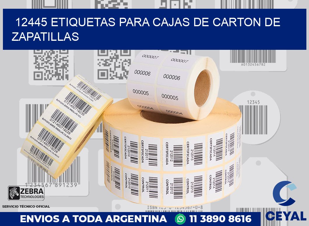 12445 ETIQUETAS PARA CAJAS DE CARTON DE ZAPATILLAS