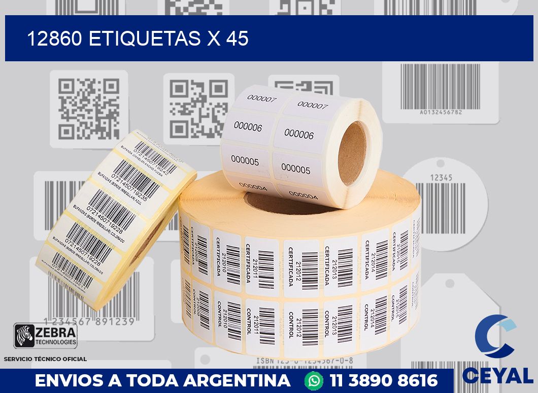 12860 Etiquetas x 45