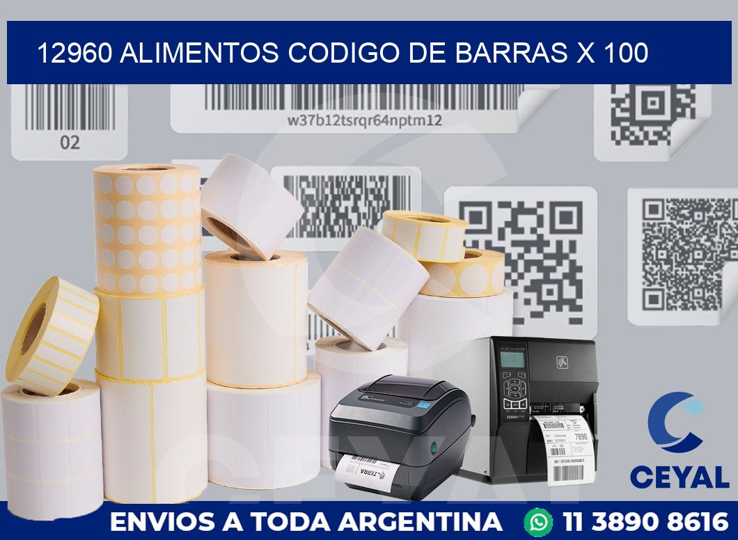 12960 alimentos codigo de barras x 100