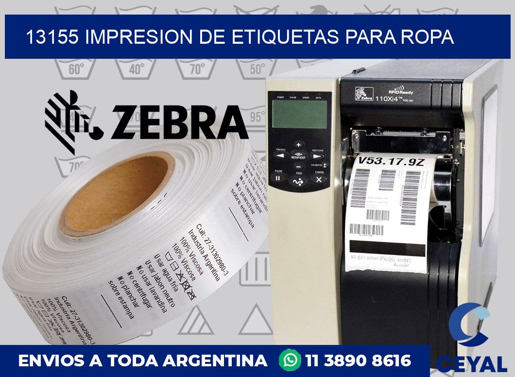 13155 IMPRESION DE ETIQUETAS PARA ROPA