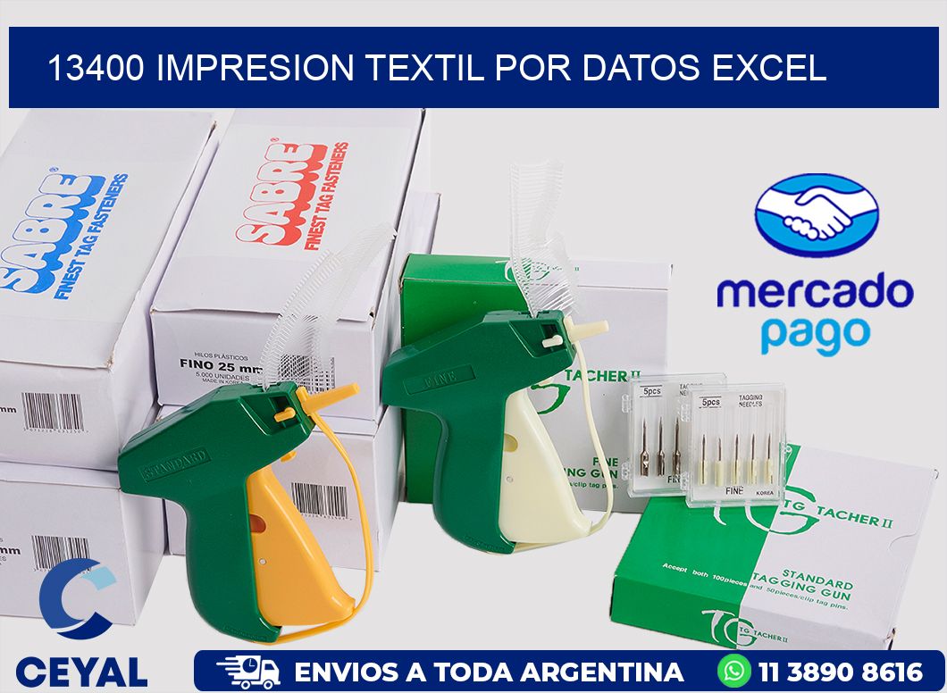 13400 IMPRESION TEXTIL POR DATOS EXCEL