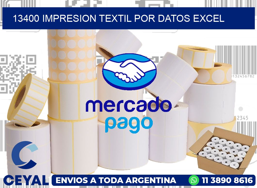 13400 IMPRESION TEXTIL POR DATOS EXCEL