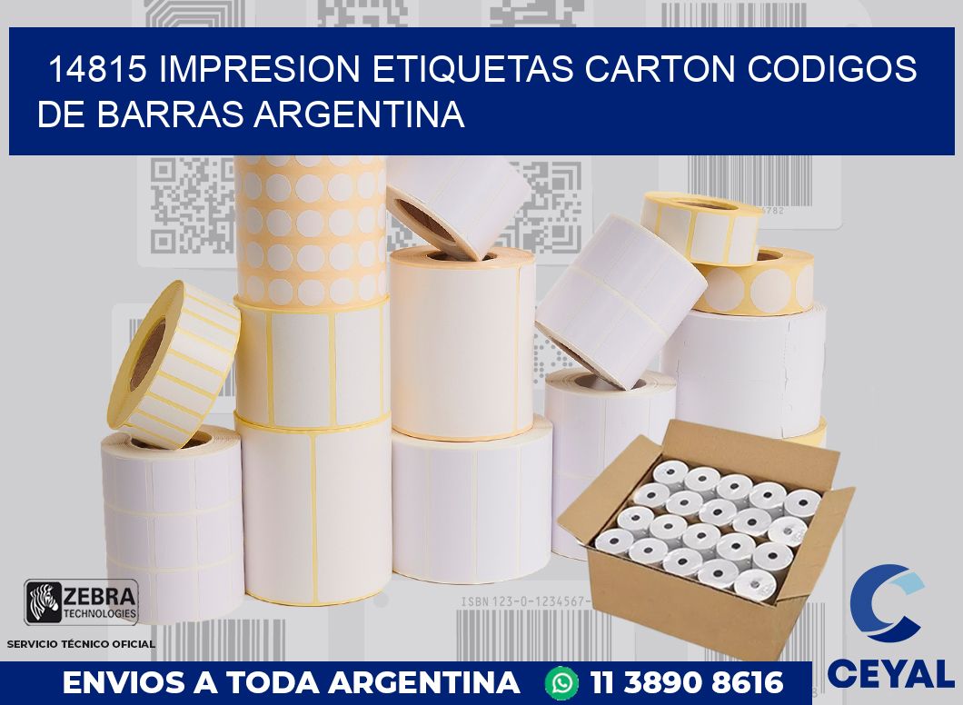 14815 IMPRESION ETIQUETAS CARTON CODIGOS DE BARRAS ARGENTINA