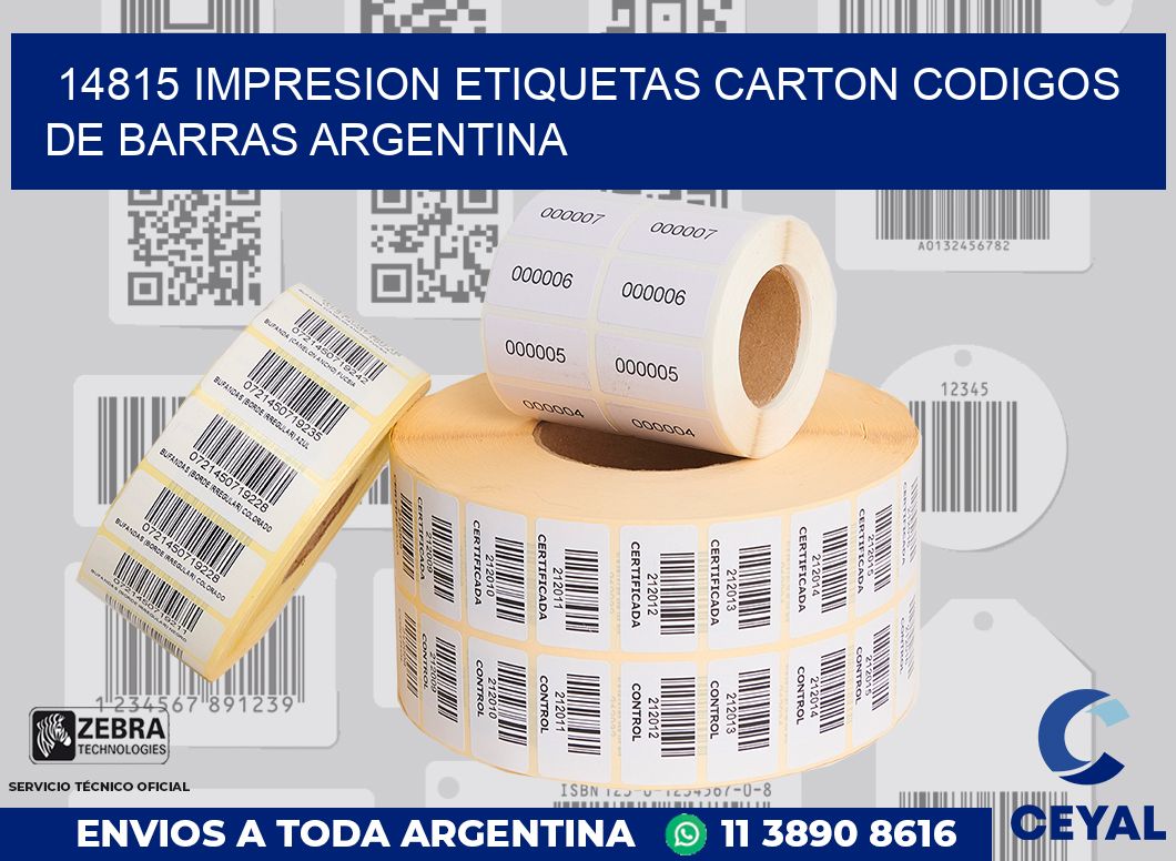 14815 IMPRESION ETIQUETAS CARTON CODIGOS DE BARRAS ARGENTINA