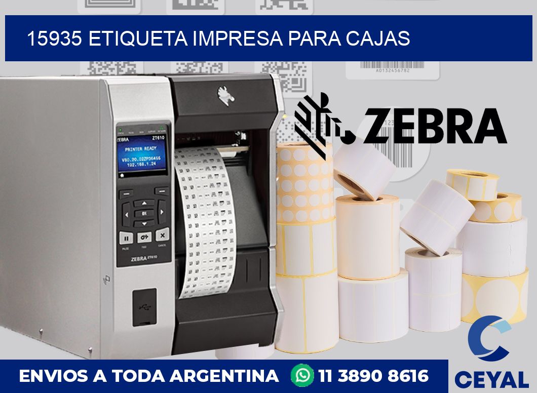 15935 ETIQUETA IMPRESA PARA CAJAS