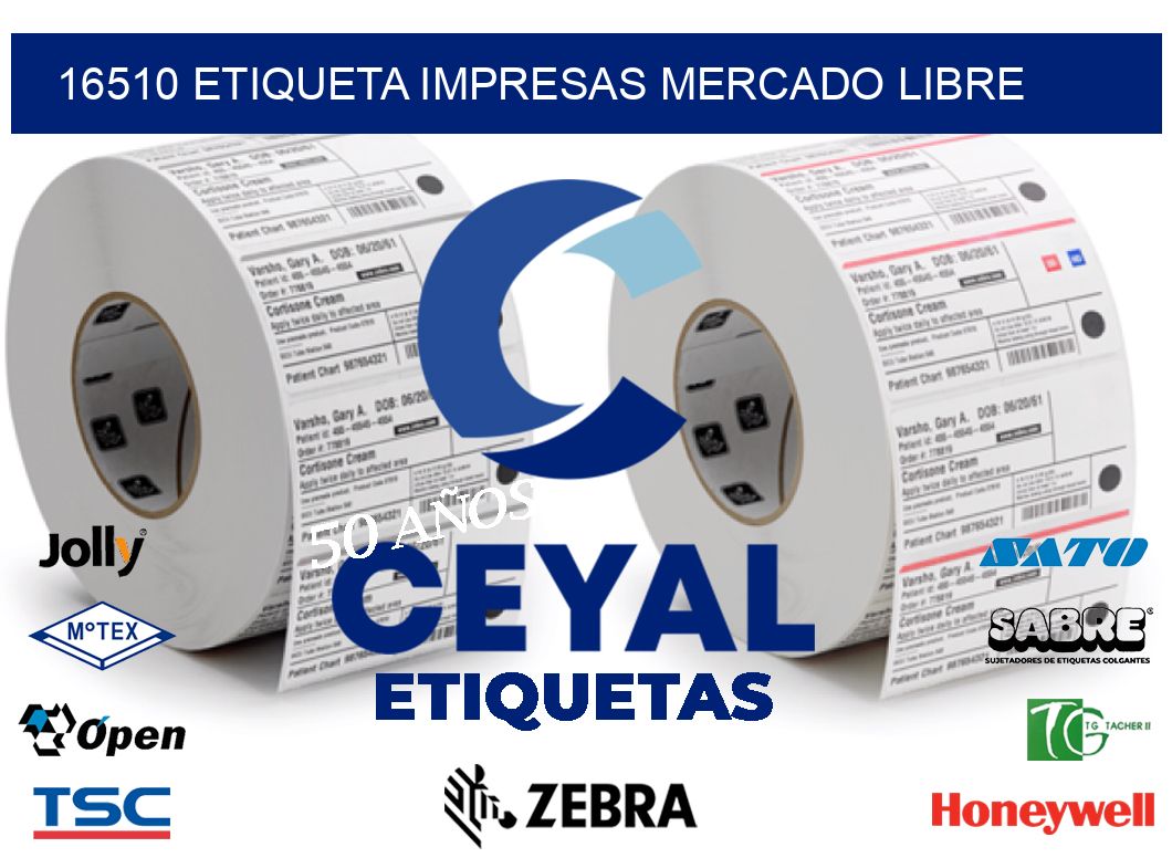 16510 ETIQUETA IMPRESAS MERCADO LIBRE