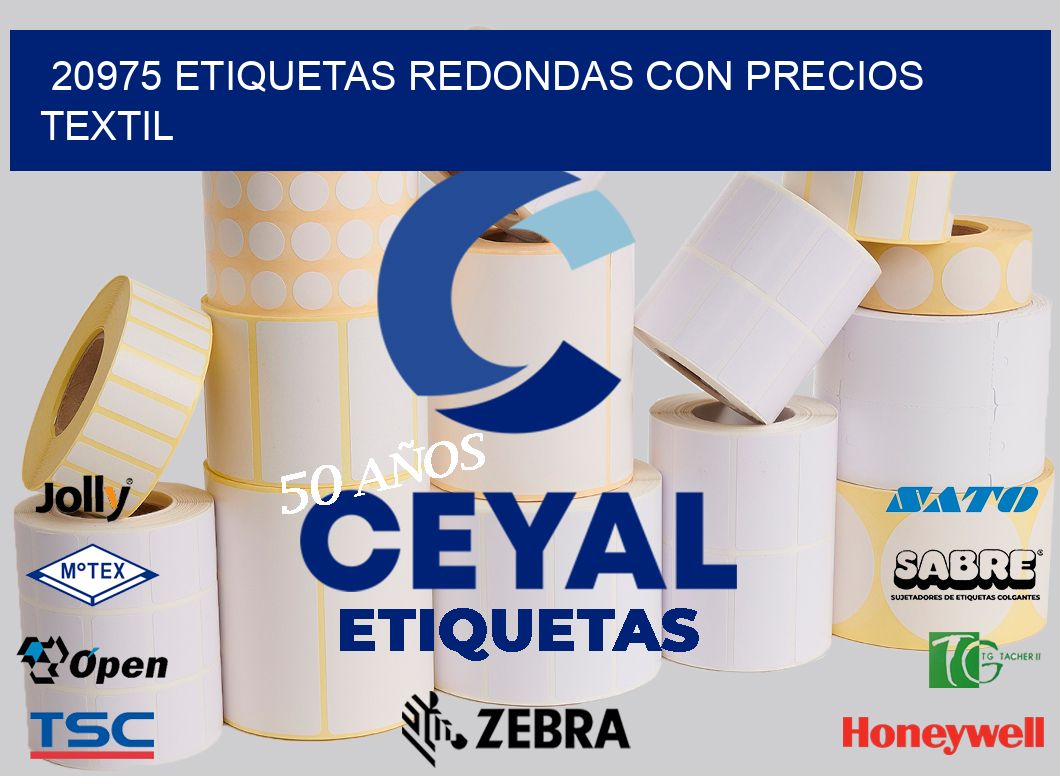 20975 ETIQUETAS REDONDAS CON PRECIOS TEXTIL