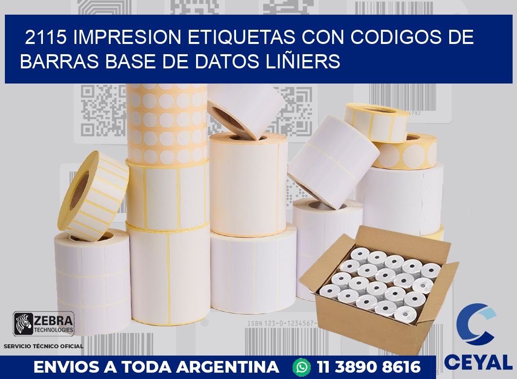 2115 IMPRESION ETIQUETAS CON CODIGOS DE BARRAS BASE DE DATOS LIÑIERS