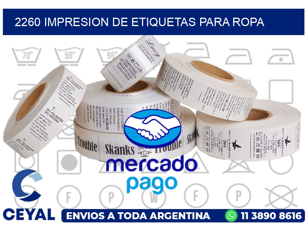 2260 IMPRESION DE ETIQUETAS PARA ROPA