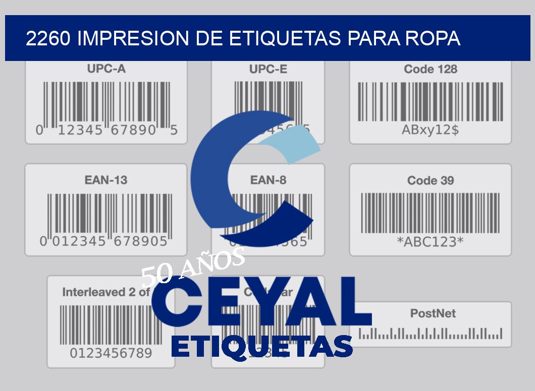 2260 IMPRESION DE ETIQUETAS PARA ROPA