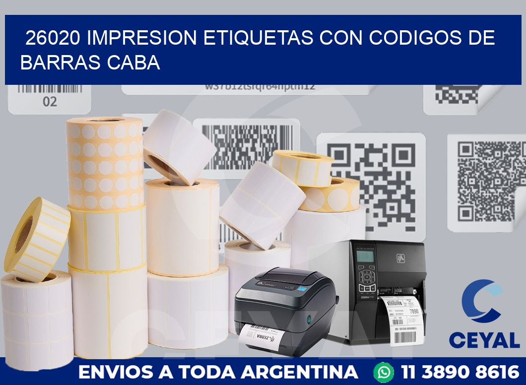 26020 IMPRESION ETIQUETAS CON CODIGOS DE BARRAS CABA