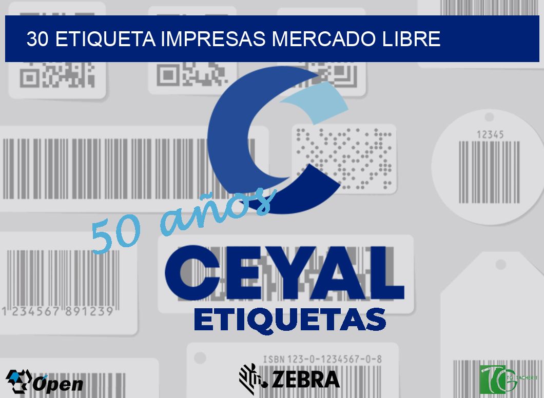 30 ETIQUETA IMPRESAS MERCADO LIBRE