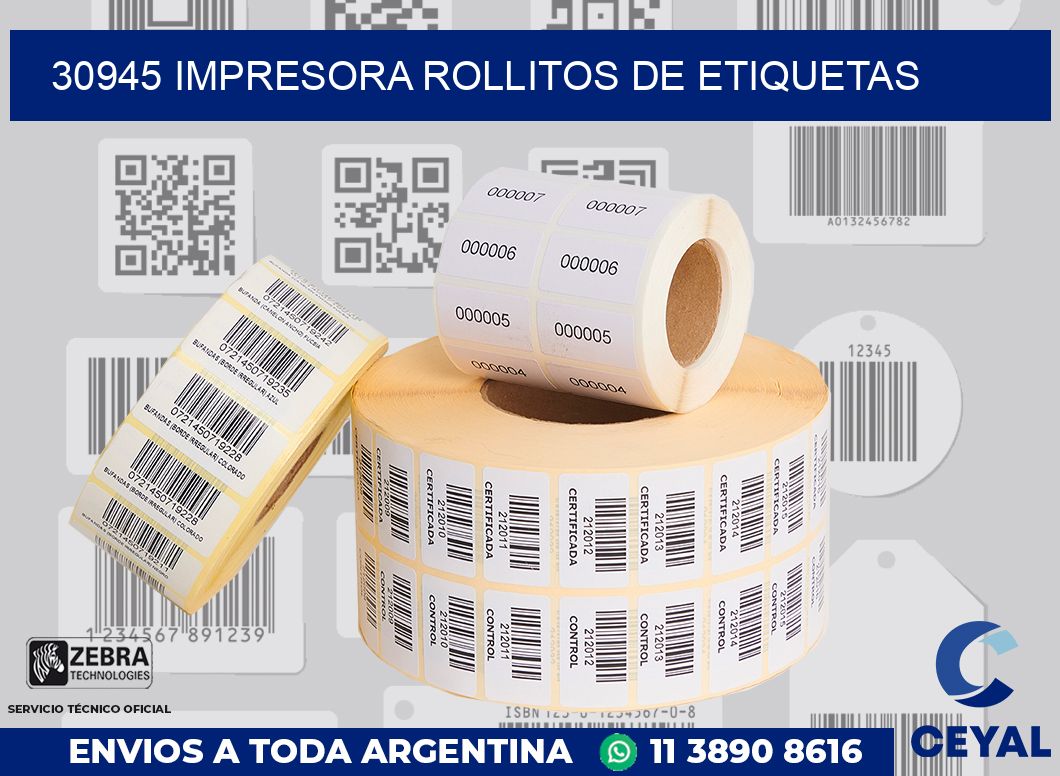 30945 impresora rollitos de etiquetas