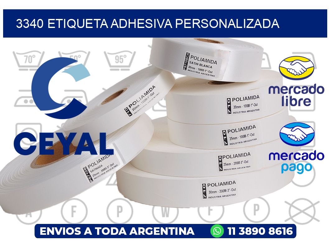 3340 ETIQUETA ADHESIVA PERSONALIZADA