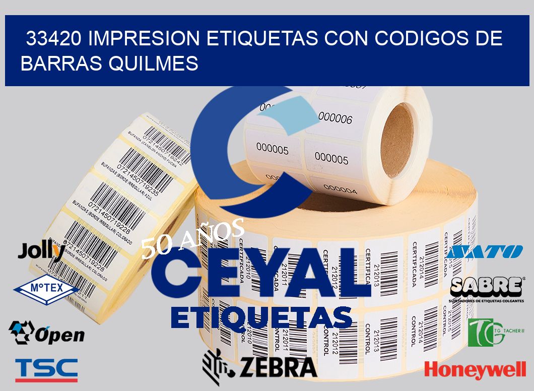 33420 IMPRESION ETIQUETAS CON CODIGOS DE BARRAS QUILMES