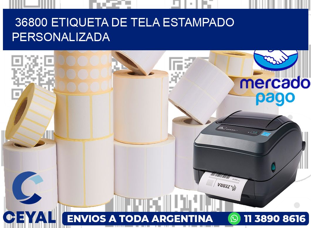 36800 ETIQUETA DE TELA ESTAMPADO PERSONALIZADA