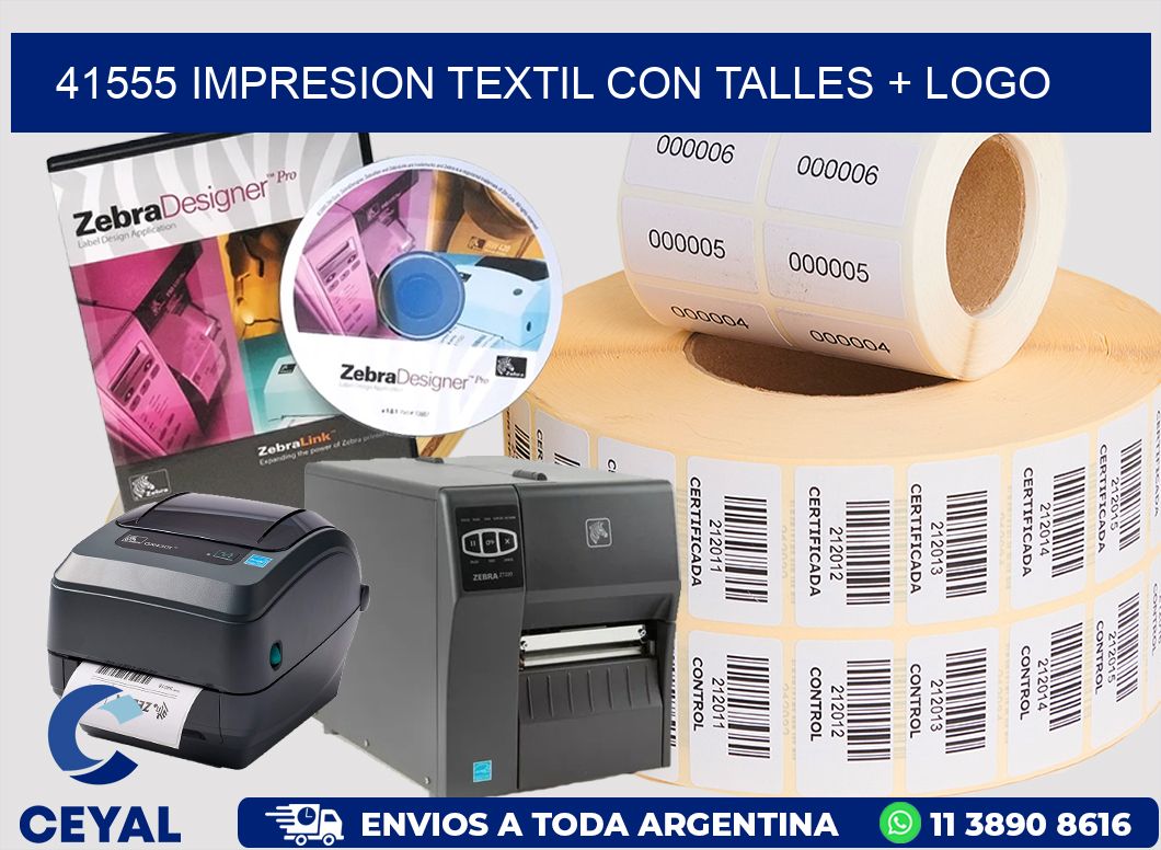 41555 IMPRESION TEXTIL CON TALLES + LOGO