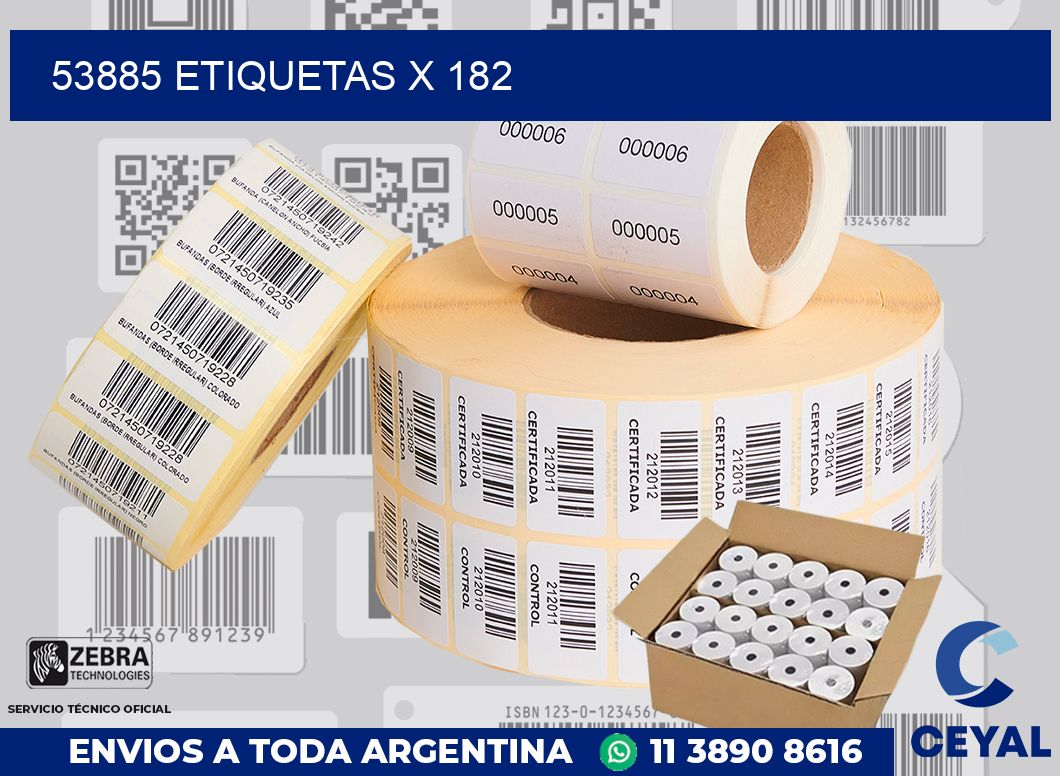 53885 Etiquetas x 182