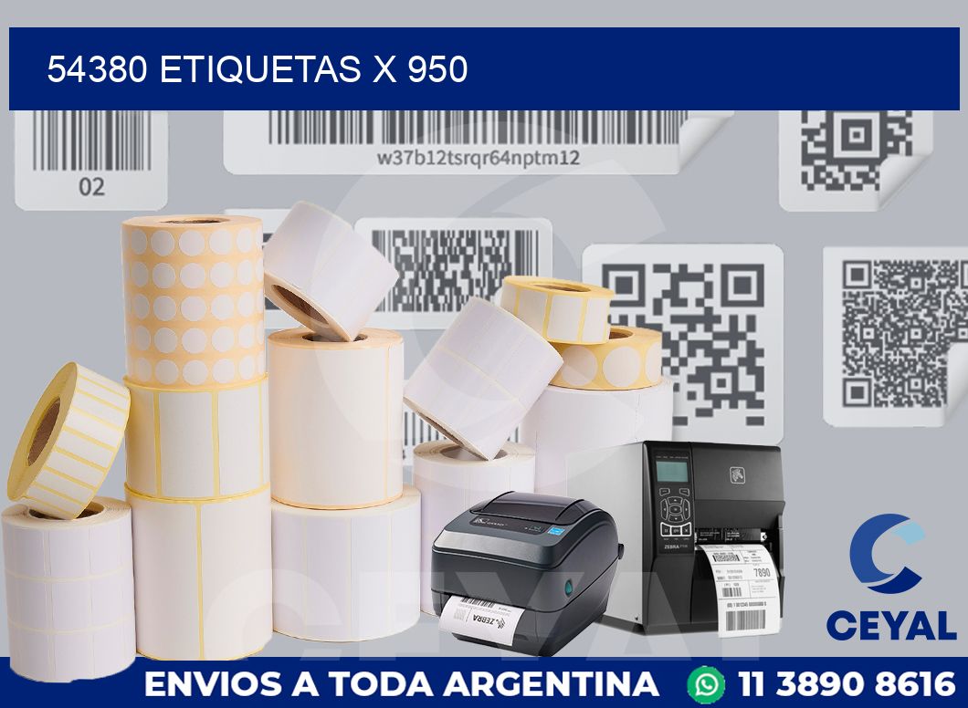 54380 Etiquetas x 950