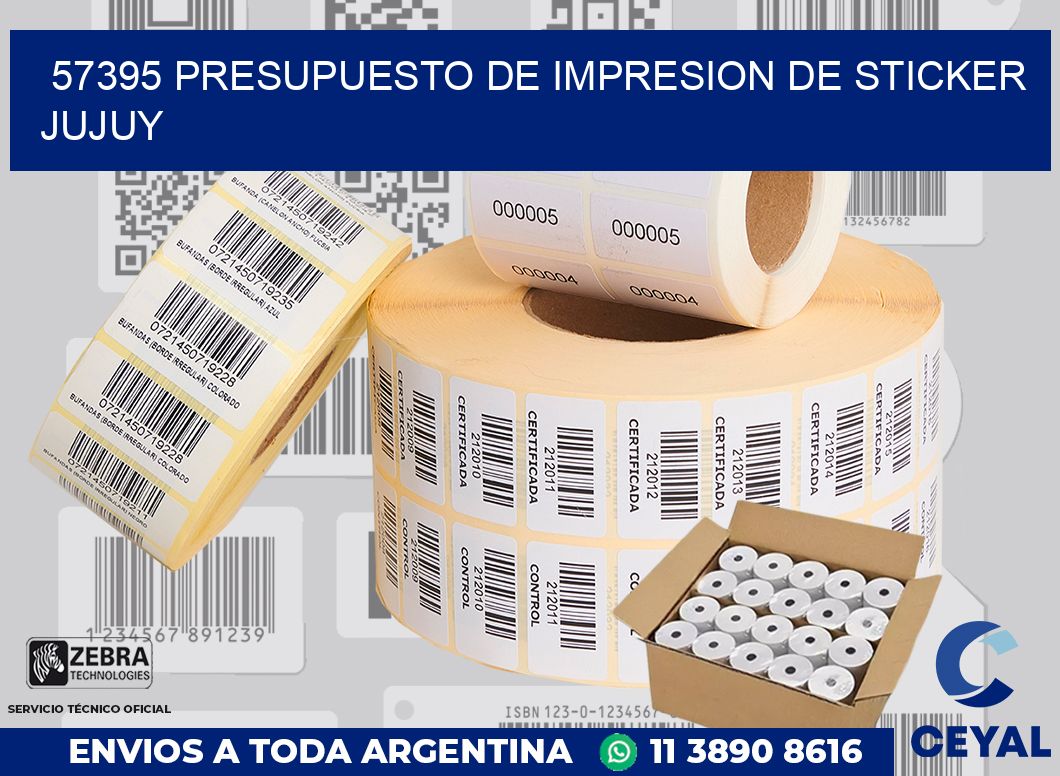 57395 PRESUPUESTO DE IMPRESION DE STICKER JUJUY