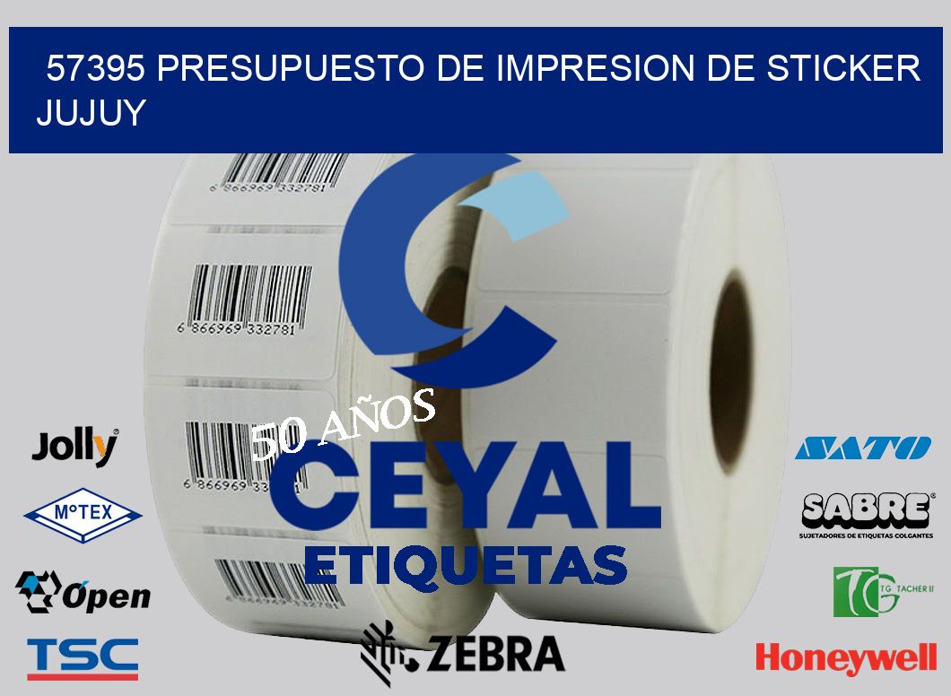 57395 PRESUPUESTO DE IMPRESION DE STICKER JUJUY