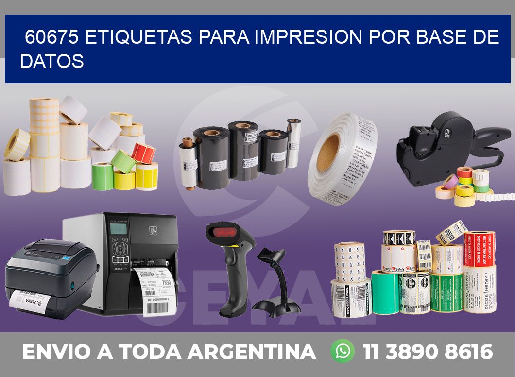 60675 ETIQUETAS PARA IMPRESION POR BASE DE DATOS