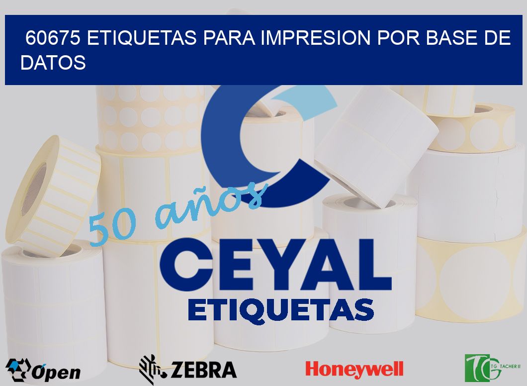 60675 ETIQUETAS PARA IMPRESION POR BASE DE DATOS