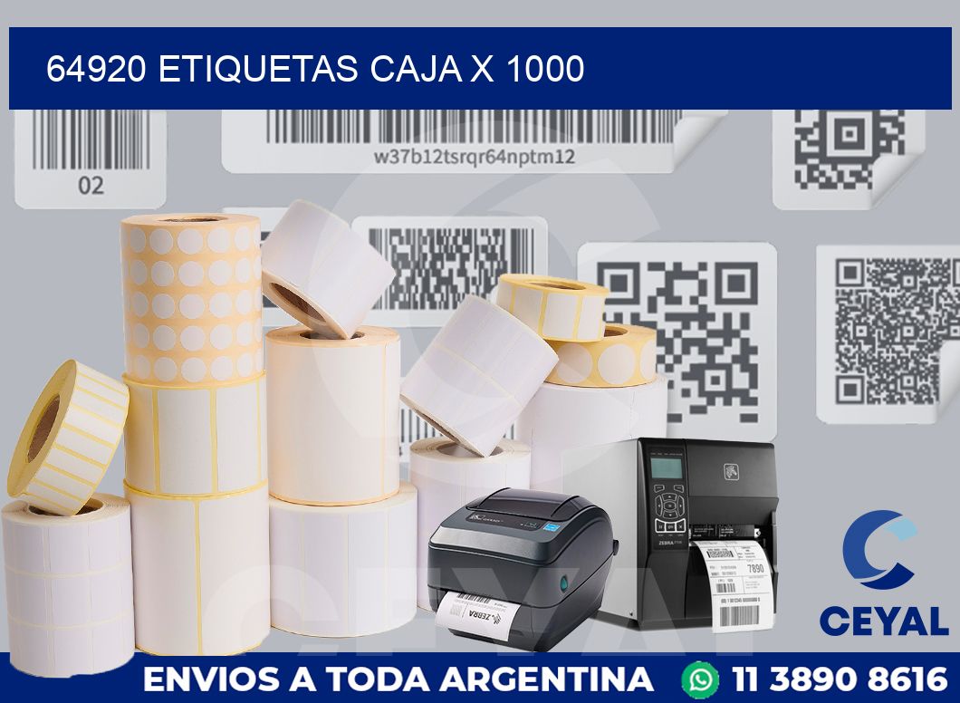 64920 etiquetas caja x 1000