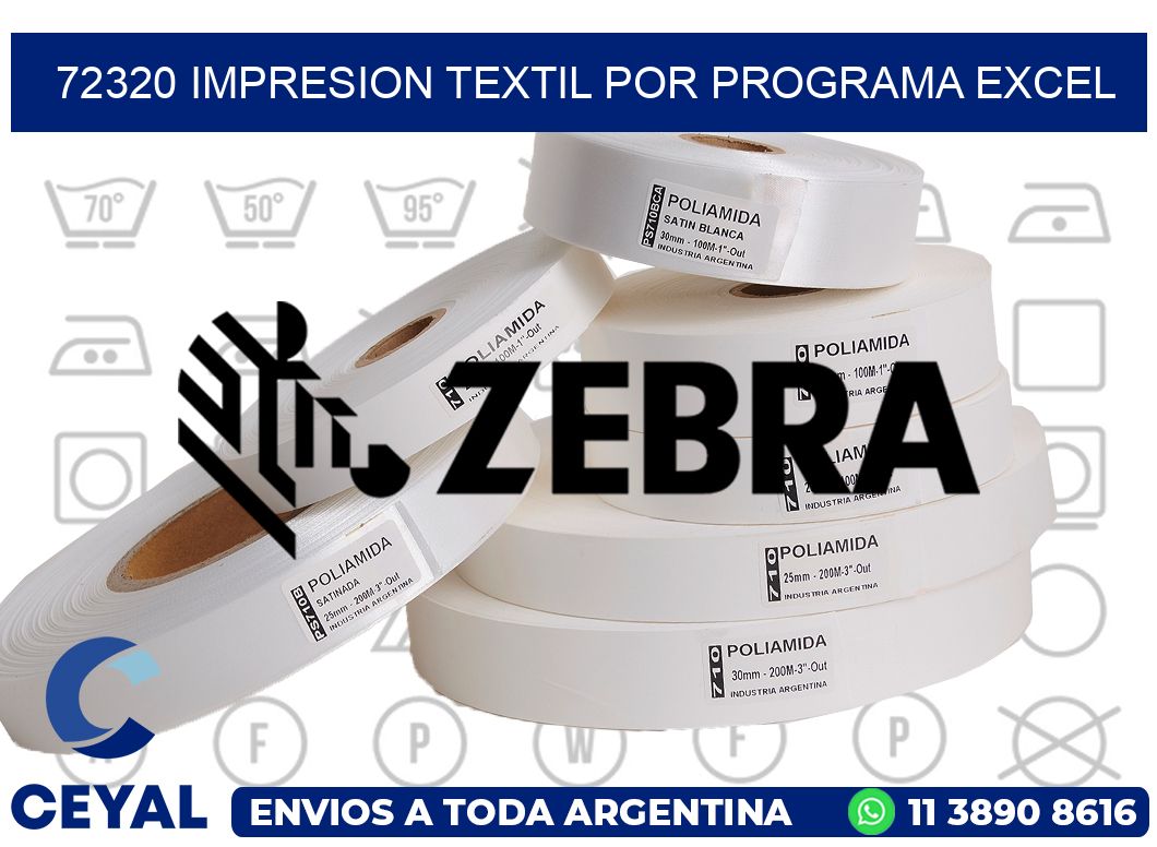 72320 IMPRESION TEXTIL POR PROGRAMA EXCEL