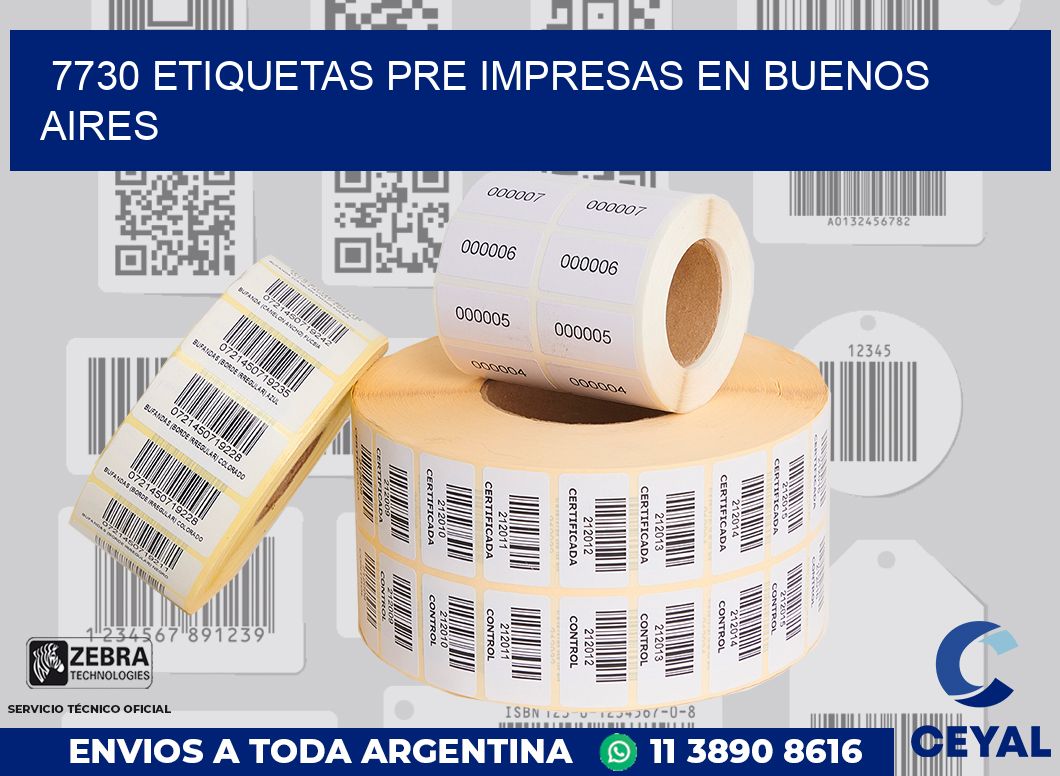 7730 ETIQUETAS PRE IMPRESAS EN BUENOS AIRES
