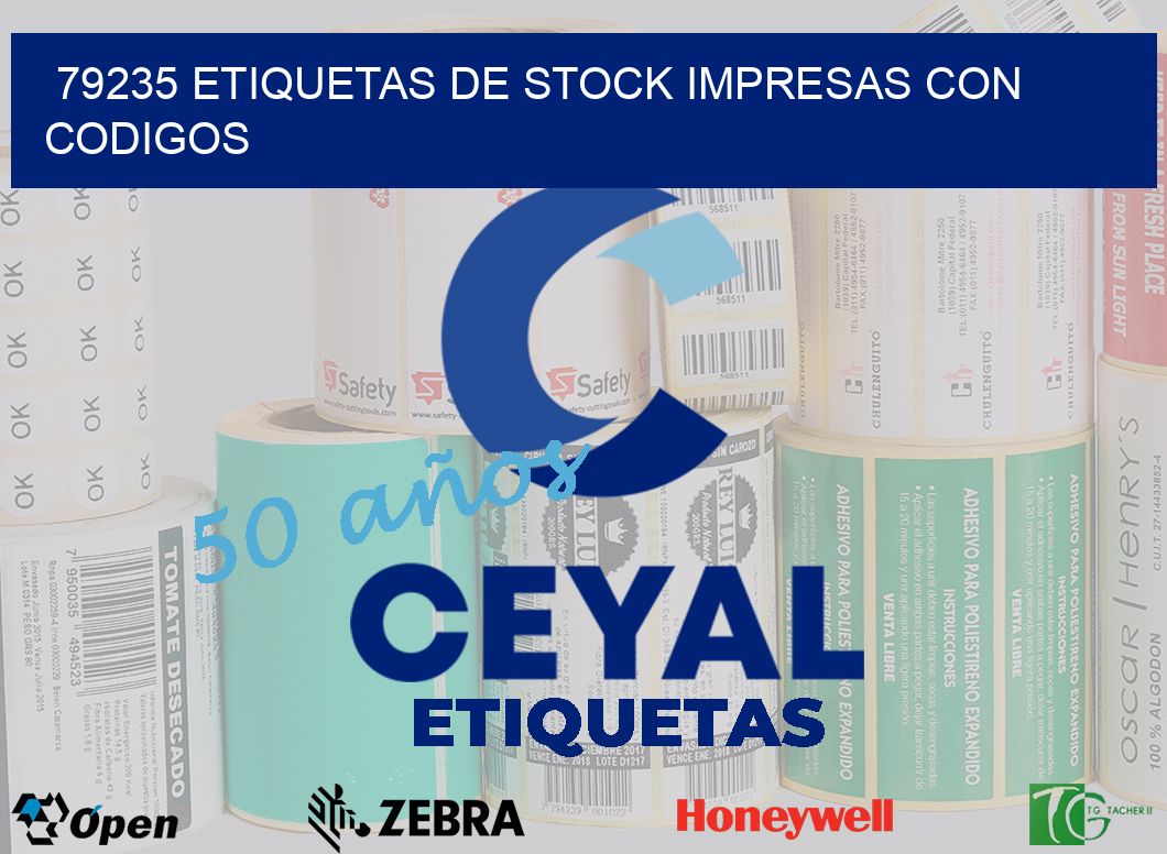 79235 ETIQUETAS DE STOCK IMPRESAS CON CODIGOS