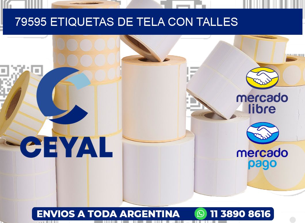 79595 ETIQUETAS DE TELA CON TALLES