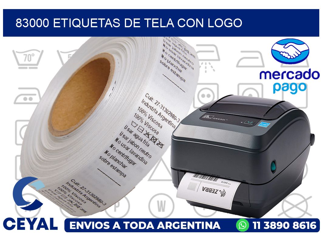 83000 ETIQUETAS DE TELA CON LOGO
