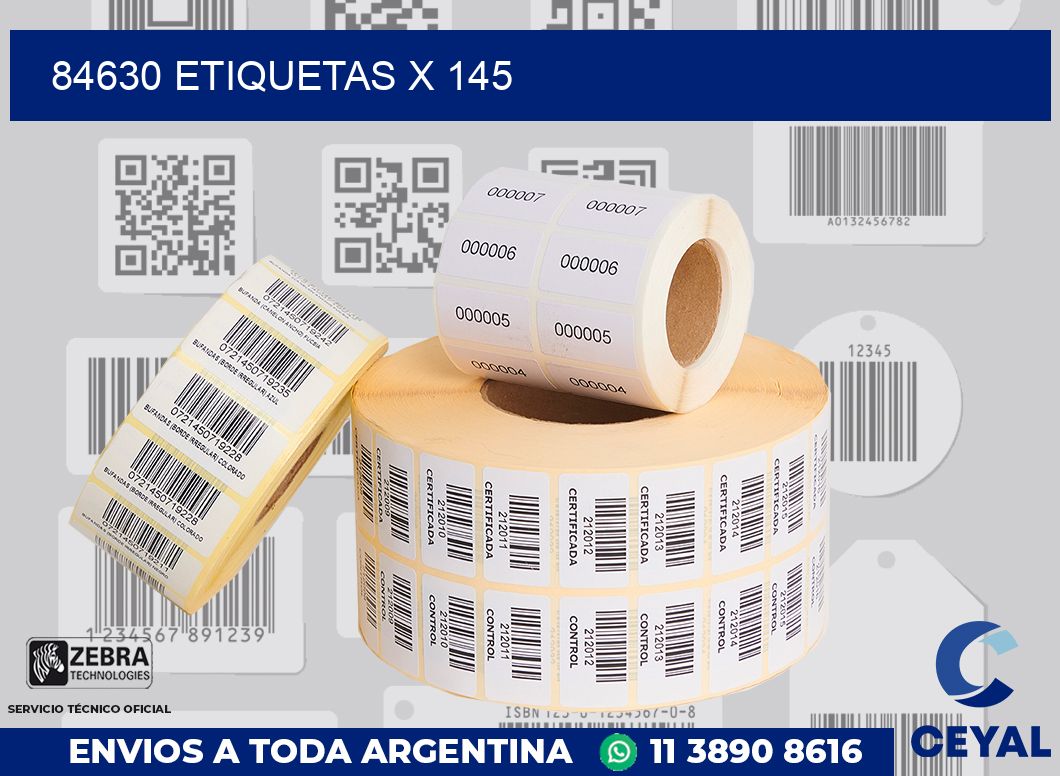 84630 Etiquetas x 145