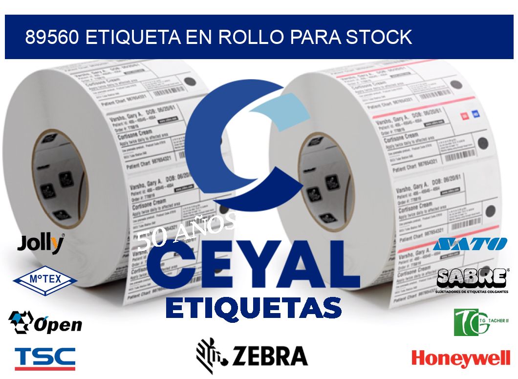 89560 ETIQUETA EN ROLLO PARA STOCK