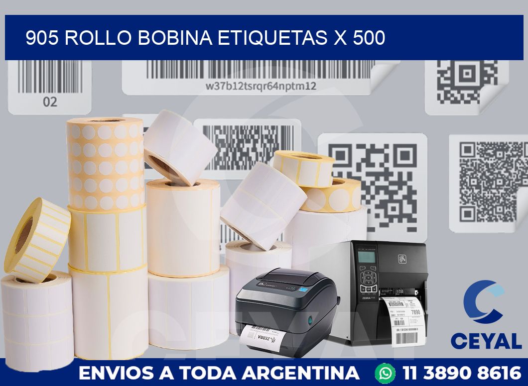905 Rollo bobina etiquetas x 500