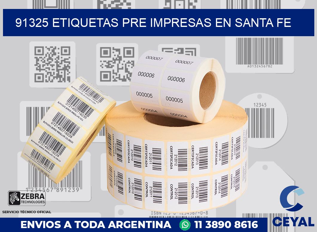 91325 ETIQUETAS PRE IMPRESAS EN SANTA FE
