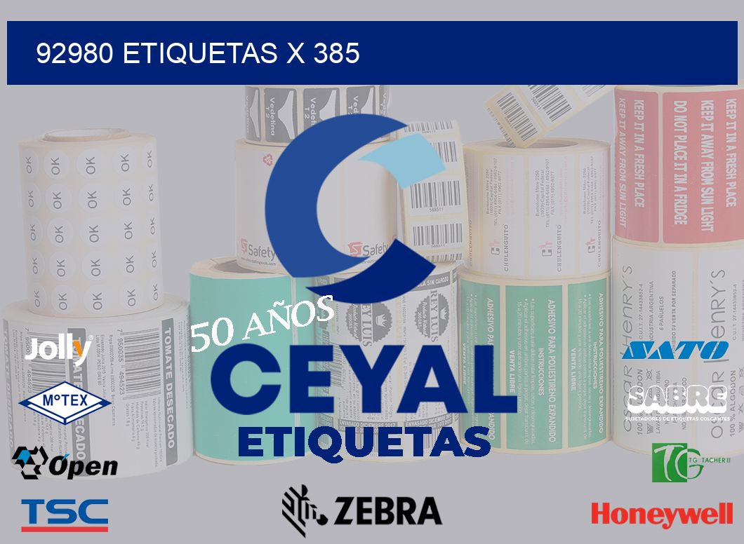 92980 Etiquetas x 385