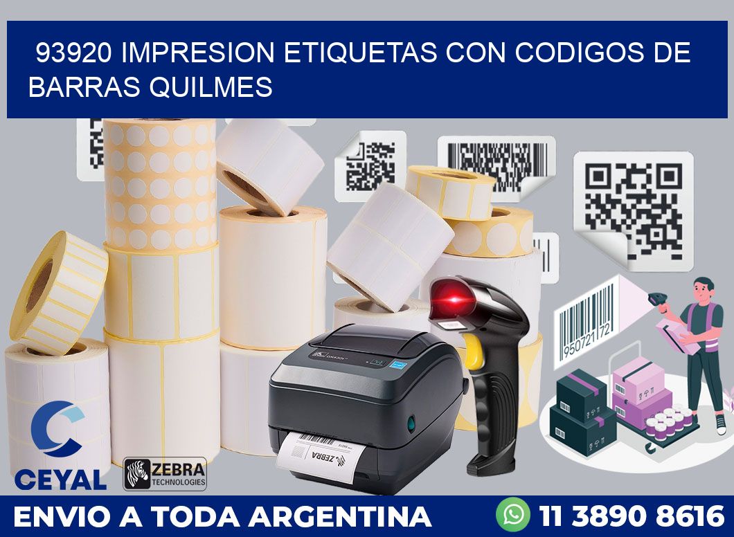 93920 IMPRESION ETIQUETAS CON CODIGOS DE BARRAS QUILMES