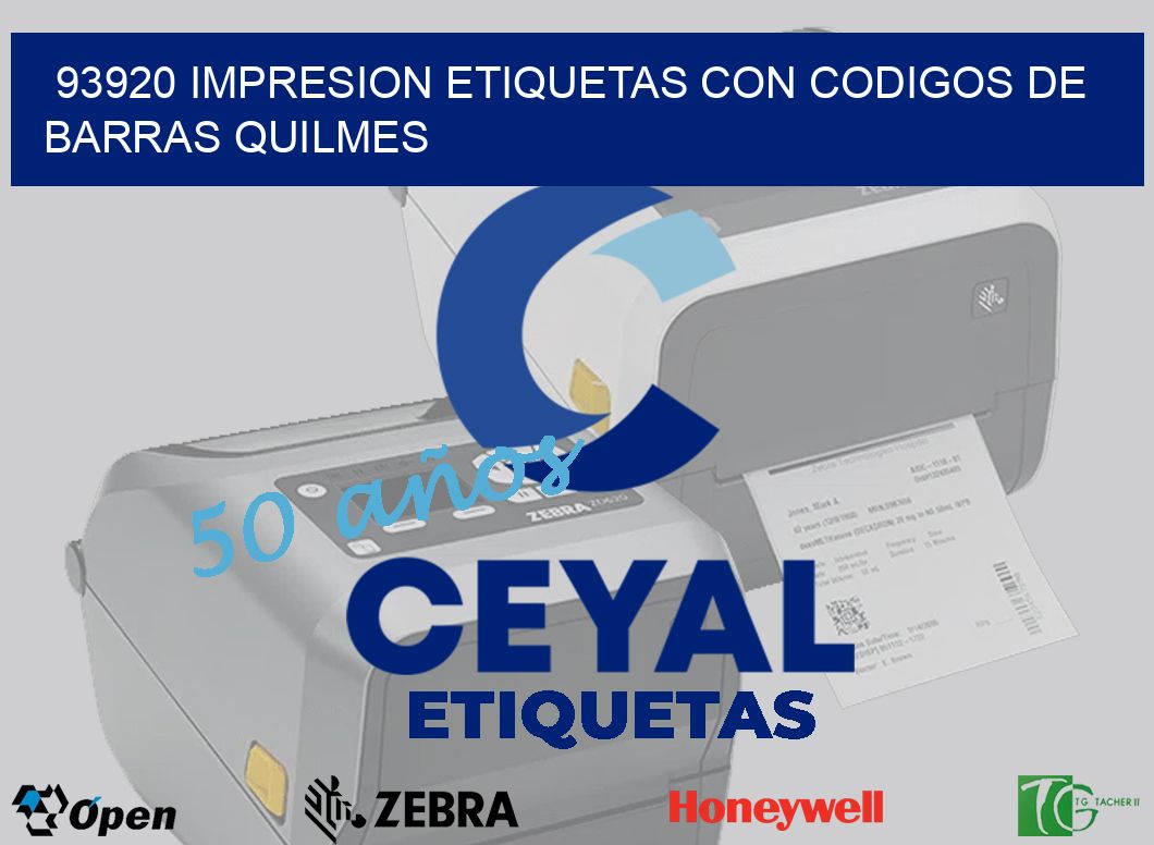 93920 IMPRESION ETIQUETAS CON CODIGOS DE BARRAS QUILMES