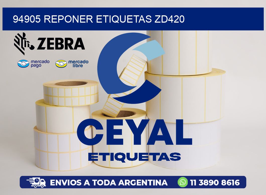 94905 REPONER ETIQUETAS ZD420