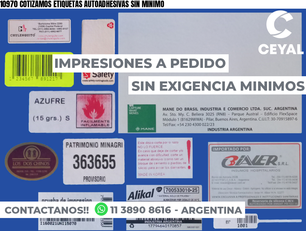 10970 COTIZAMOS ETIQUETAS AUTOADHESIVAS SIN MINIMO
