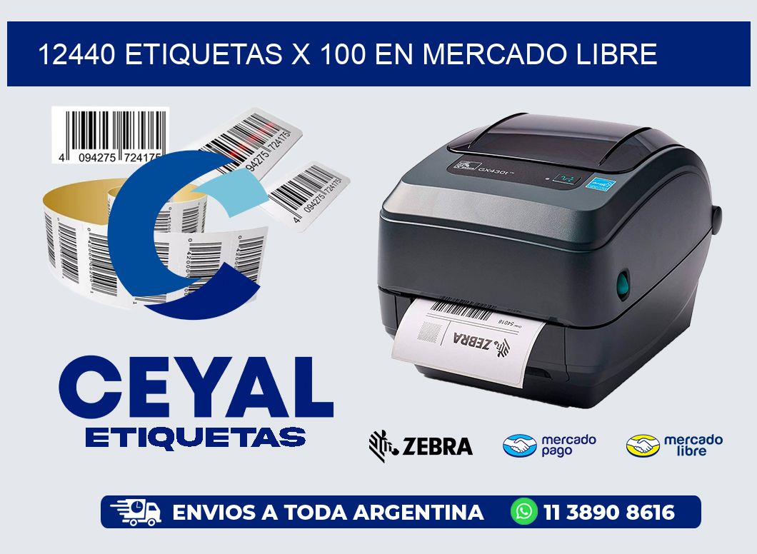 12440 ETIQUETAS X 100 EN MERCADO LIBRE