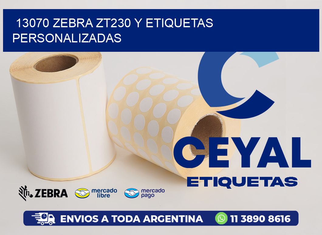 13070 Zebra ZT230 y Etiquetas Personalizadas